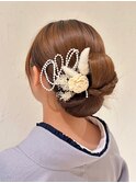 着物　推し活　　ロング　へアメ　ヘアセット　カチモリ　大阪