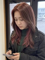 チオ(Chio) 遊び心をプラス「カシスレッド×ベリーピンクインナーカラー」