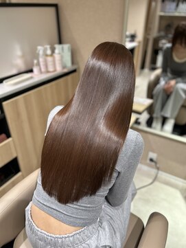 クセレス 梅田堂島店(KUSELESS) 髪質改善カラー/ショコラブラウン/黒髪ツヤストレート