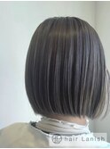 ミニボブ/20代30代40代/脱白髪染めハイライト