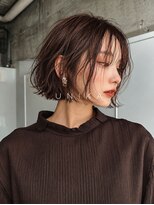 ユニカ オレ(UNIKA ore)&nbsp;ハッシュカットグレージュデザインカラーツートーンカラー北長瀬