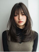 ダル 渋谷/表参道(DAL.)&nbsp;レイヤーカット/ダークグレージュ/ハッシュカット/前髪