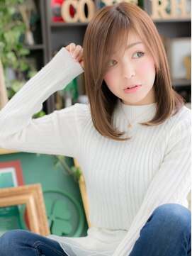 カバーヘア ブリス 川口(COVER HAIR bliss) 斜めバング抜けけ感小ことりベージュボブルフc4川口30代40代!