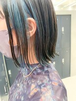 テトヘアー(teto hair)&nbsp;フェイスフレーミングカラー、インナーカラー、ペールブルー