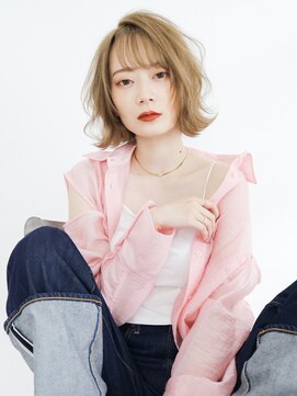 テトテ 三宮店(Tetote) 【tetote神戸三宮】透明感 大人エアリーボブ ヘーゼルベージュ