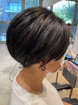 ヘア デザイン リスク(HAIR DESIGN RISK) 【RISK 三鷹　大橋佳菜子】ツーブロ耳掛けショートボブ