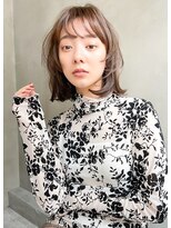 メーヴェ(Mowen) mowen×外ハネミディアム×ラフウェーブ×ベージュ