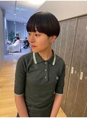マッシュボブ/透明感ある暗髪/コンパクトボブ/GIEN TERRASSE