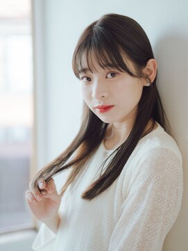 アン グラン(en gran) 大人可愛い艶髪ストレートロングへア前髪あり◎20代30代40代50代