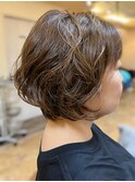 20代30代40代大人ショートボブパーマ◎