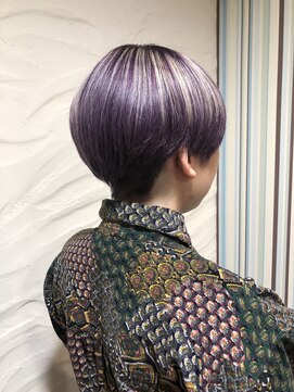 ヘアーズルネッタアベノ(HAIR'S Lunetta abeno) パープル×ホワイトのアンブレラカラー【HAIR'S Lunetta 井上】