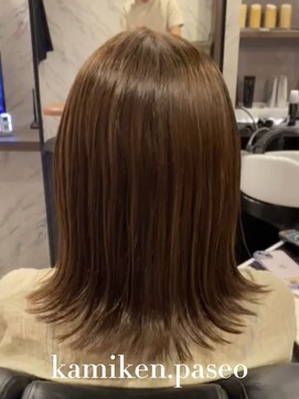 カミケンパセオ(kamiken.paseo) 大人可愛い×外ハネ切りっぱなしボブ【カミケンパセオ店/福島】