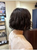 ワイドバング×スパイラルボブパーマ