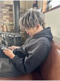 メンズハイライトホワイトベージュ