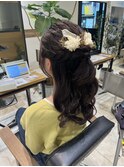ハーフアップ