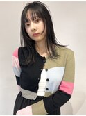 ミディアム レイヤー 大須 黒髪