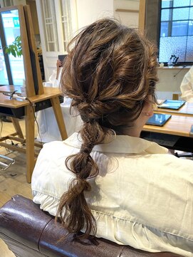 ヴァンクシー バイ ルナ(VANKCY by Luna) 結婚式 ヘアセット ポニーテール 着物ヘア 夏のヘアアレンジ