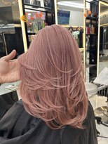 ラピス 渋谷本店(Lapis) バタフライレイヤーカット/ピンクカラー/ラベンダーカラー
