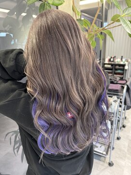 シェリール(CHERiR) インナーカラー ホワイトベージュ、ラベンダー