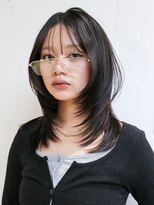 アルバム 渋谷パルコ(ALBUM) ミディアム前髪カット顔周りレイヤーウルフカット_F31195