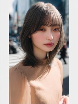 ダル 渋谷/表参道(DAL.) バタフライレイヤーロングレイヤーハイトーングレージュブリーチ