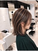 白髪ぼかしハイライトカラー