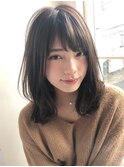 透け感バング/ふんわりワンカールパーマ/ワンカールボブ