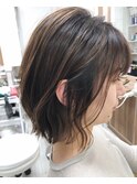 大人ハイライトのレイヤーボブ【Grape vine 新小岩】