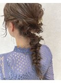 およばれ◎ヘアアレンジ/グレージュカラー