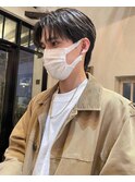 【お客様ヘア】大人気メンズスタイル!センターパート 黒髪