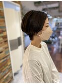 ダークブラウン　大人ショート