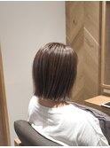 外ハネボブ×グレージュカラー/20代30代40代