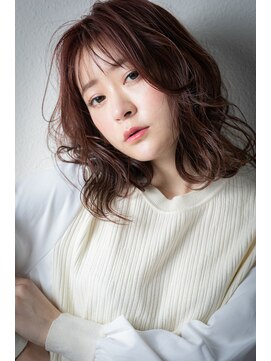 カバーヘア ブリス 川口(COVER HAIR bliss) レッドブラウンくせ毛風フレンチカジュアルw川口20代30代40代