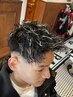 【barber】カット＋パーマ＋カラー(メッシュ)  ¥19250