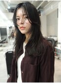 ブリーチなしダブルカラー レイヤーカット 顔周りレイヤー