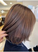 30代40代髪質改善酸性ストレート縮毛矯正ハイライト艶髪ベージュ