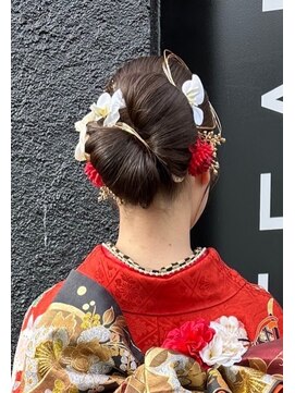 ルネッサンスヘアー ラファエロ(RAFFAELLO) 振袖ヘア　タイトリボン