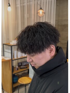 メンズギフト(men's GIFT) 刈り上げツーブロックツイストスパイラルパーマメンズマッシュ