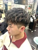 ヘアーメイクロージー 八軒店 (HAIR MAKE ROSY)&nbsp;ツイストスパイラルパーマツーブロックマッシュメッシュフェード