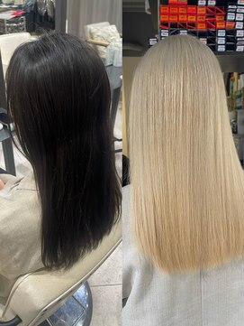 アミル(amiLe) 初ブリーチ!ブロンドベージュ