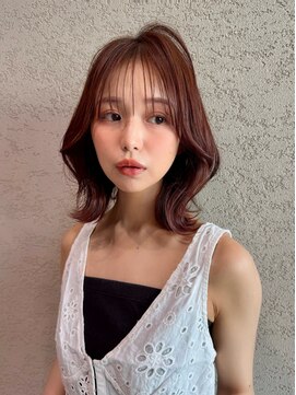 ロンド アンブル 四条烏丸(Lond ambre) 中川智帆/くびれヘア/アプリコットオレンジ/ハイライトカラー