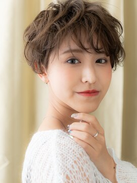 カバーヘア 上尾西口店(COVER HAIR) 大人ガーリー小顔プードルパーマ刈り上げショートA7上尾30代40代