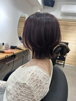 ナウアズ(now as.)&nbsp;大人女性のくびれレイヤーボブxチェリーピンク【菅井】