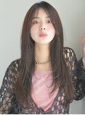 ロングレイヤー/レイヤースタイル/前髪あり/20代/30代/長め