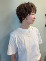 アクシス カリヤ(`AXIS KARIYA)&nbsp;ミルクティーブロンド/ダークブルー/デジタルパーマ/刈谷/安城