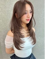 Moalana 名古屋 栄/髪質改善/縮毛矯正/レイヤー【モアラナ】&nbsp;ミルクティーベージュ/クラゲヘア/顔周り/シースルー/名駅