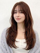 メラク バイ コア(Merak by CoRe.gn)&nbsp;韓国風レイヤーカット×ブリーチカラーショコラブラウン透明感