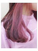 ラフ 原宿(L.a.a.g.f harajuku)&nbsp;ペールピンク インナーカラー ハイトーン＠原宿