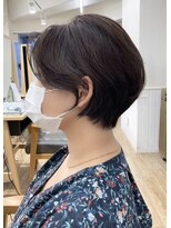 ネオリーブ クーロ(Neolive curro)&nbsp;小顔ショートボブ×黒髪[白髪/髪質改善カラー/白髪ぼかし]