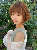 前下がりボブ/モテ髪カタログ/小顔に見せるヘア/前髪カット